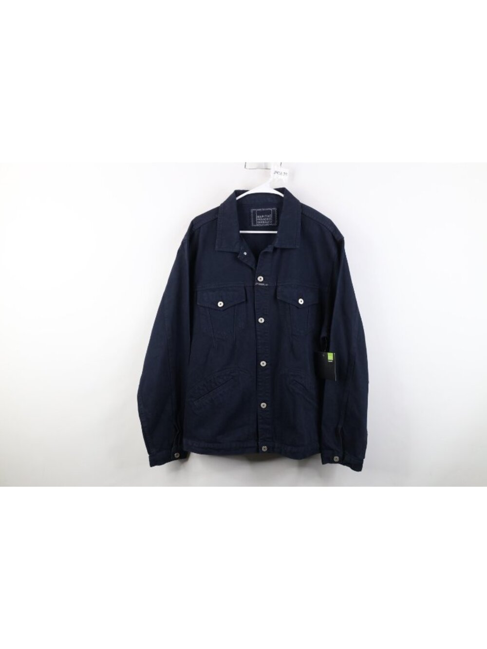 Deadstock Vintage 90s Marithe Francois Girbaud Mens XL Denim Trucker Jacket Navy